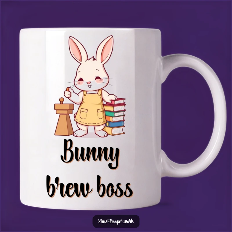 Funny Bunny Librarian Mug: Busy Book Stamper, Perfect Organizer Gift