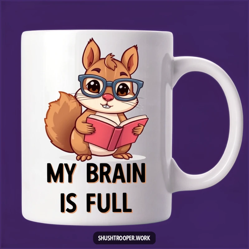 Funny Squirrels Bookworm Mug: Adorable Reading Squirrel, Perfect Intellectual Funny Gift