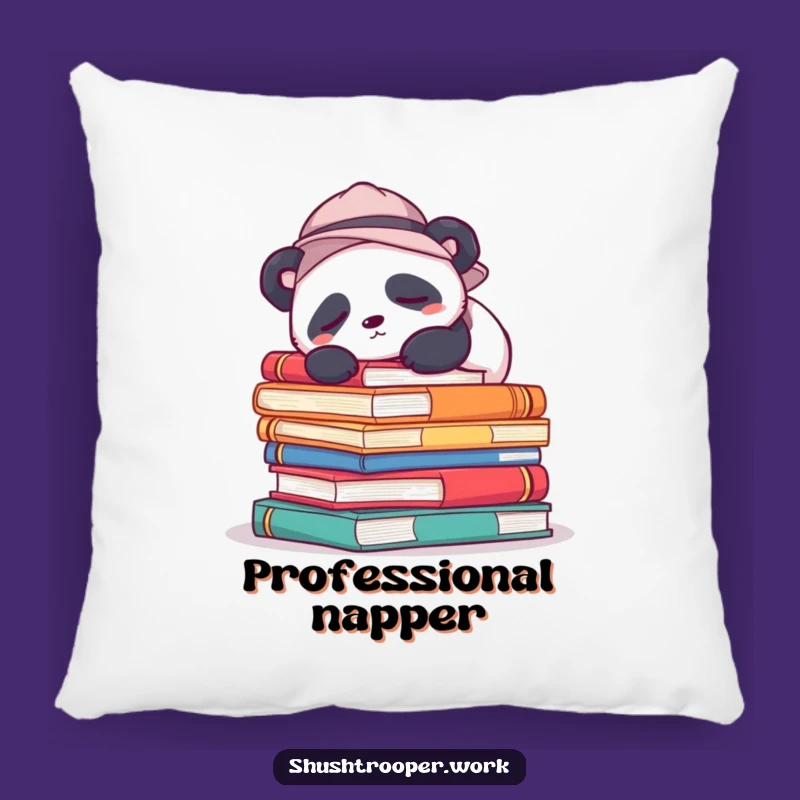 Soft Funny Sleepy Panda Pillow: Cozy Book Lover's Accent