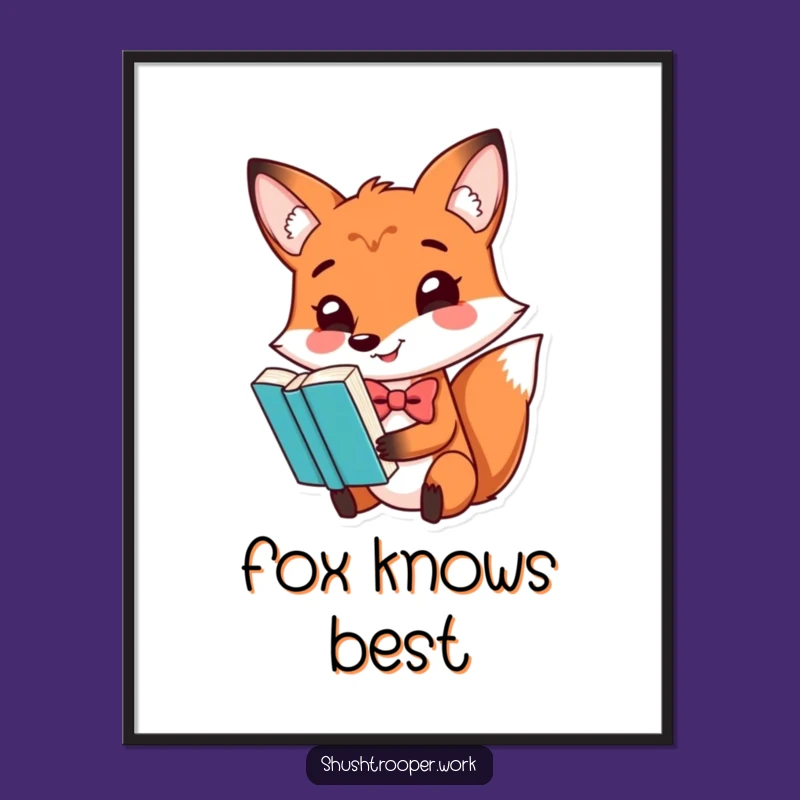 Funny Fox Digital Art Print: Dapper Whimsy for Your Walls