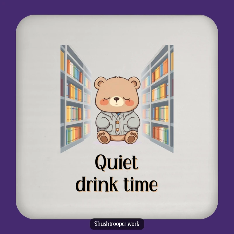 Funny Sleepy Bear Drink Coaster: Protect Surfaces with Sweet Dreams