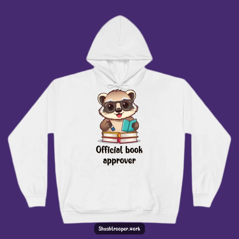 Cozy Funny Badger Librarian Hoodie: Warm & Hilarious Bookish Comfort