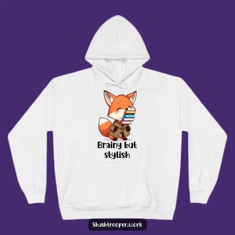 Funny Fox Bookworm Hoodie: Cozy & Humorous Literary Sweatshirt Gift