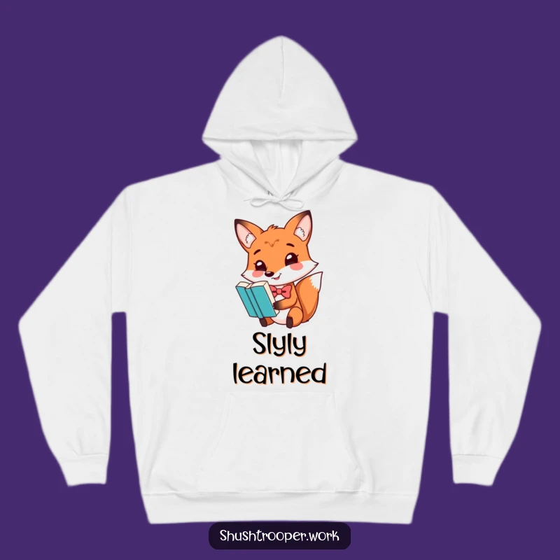 Funny Fox Hoodie: Dapper & Cozy Companion for Readers