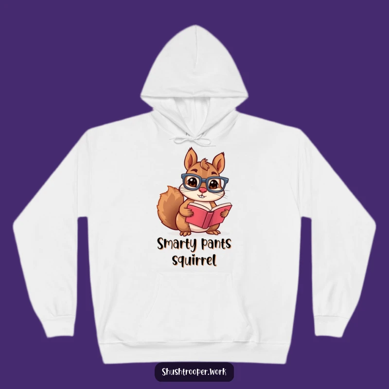 Funny Squirrel Hoodie: Cozy & Clever Intellectual Bookworm Apparel