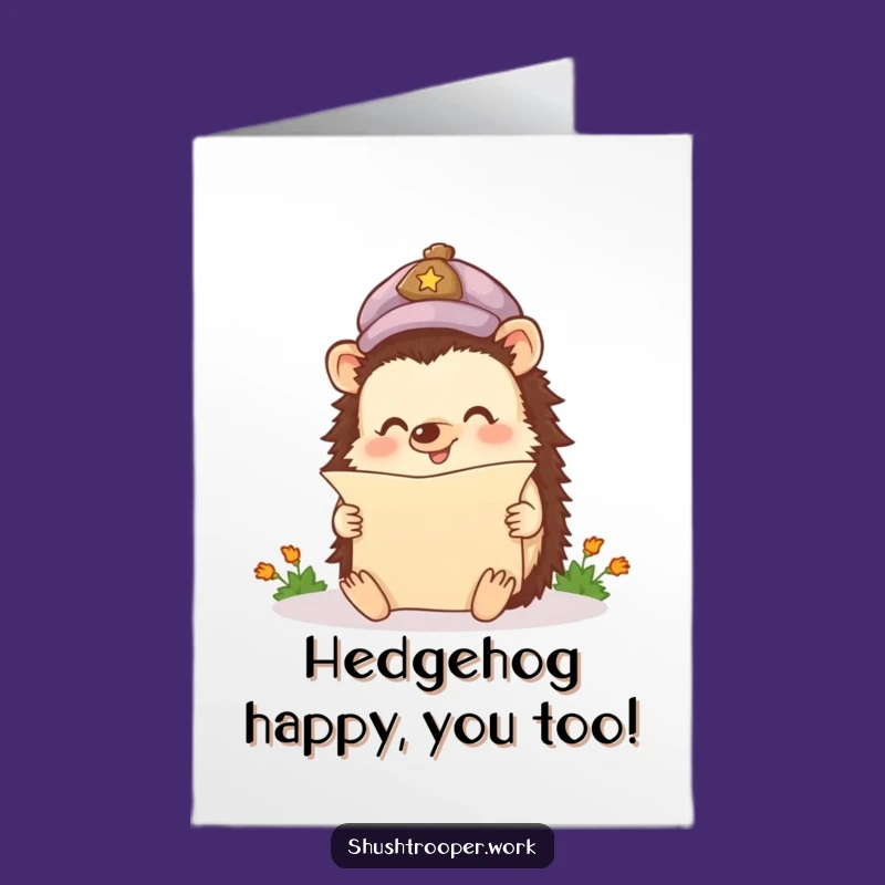 Free Printable Happy Hedgehog Birthday Card - Zesty Reader Downloadable Surprise Gift