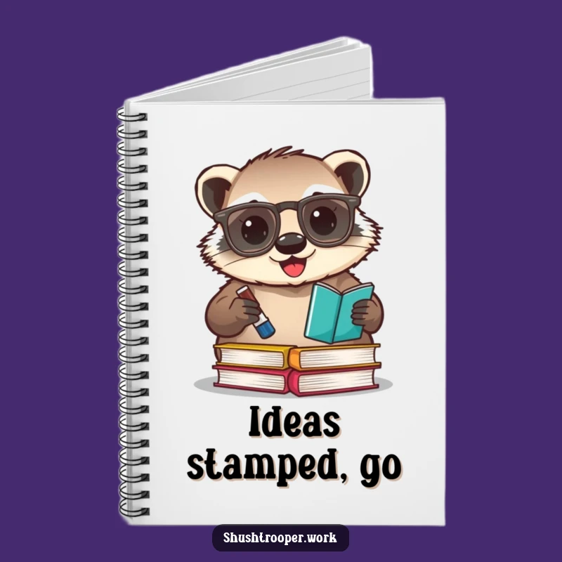 Funny Badger Librarian Notebook: Jot Down Ideas with Enthusiastic Bookish Flair