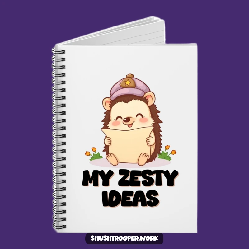 Cute Funny Happy Hedgehog Notebook: Reader's Enthusiastic Journal