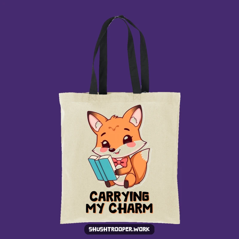 Funny Fox Tote Bag: Dapper Accessory for Book Lovers